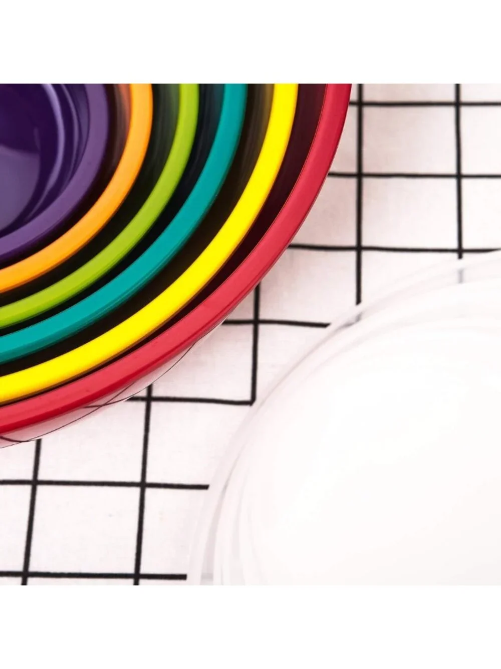 Colorful 6-Piece Melamine Mixing Bowls Set with Lids - Durable & Lightweight